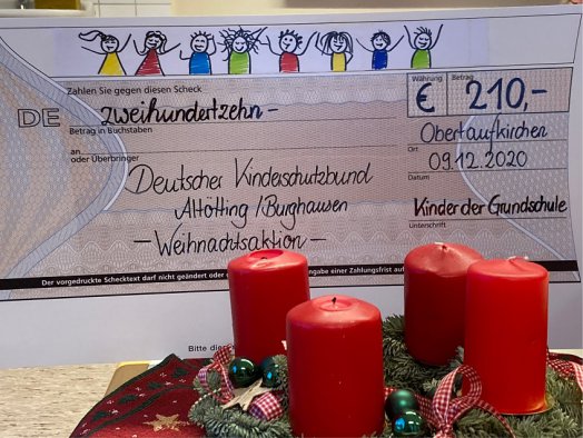 Weihnachtsaktion Grundschule Obertaufkirchen 2020
